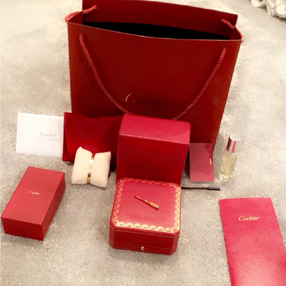 Cartier rose/pink gold love bracelet size 17CM